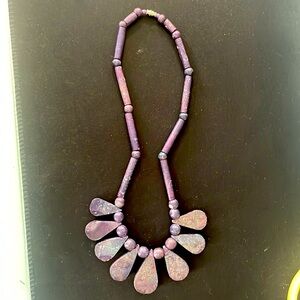 A beautiful purple rock necklace